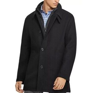 Polo Ralph Lauren Men's Black Wool Blend Melton Car Coat 44R